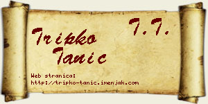 Tripko Tanić vizit kartica